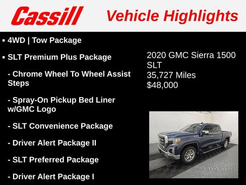 Used 2020 GMC Sierra 1500 SLT w/ SLT Premium Plus Package AWD/4WD image 3