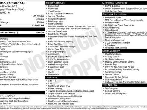 Used 2017 Subaru Forester 2.5i w/ Alloy Wheel Package image 4