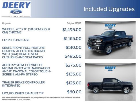 Used 2016 Chevrolet Silverado 1500 LTZ Z71 w/ LTZ Plus Package AWD/4WD image 11