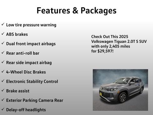 Used 2025 Volkswagen Tiguan S AWD/4WD image 13