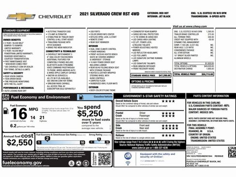 Used 2021 Chevrolet Silverado 1500 RST image 2