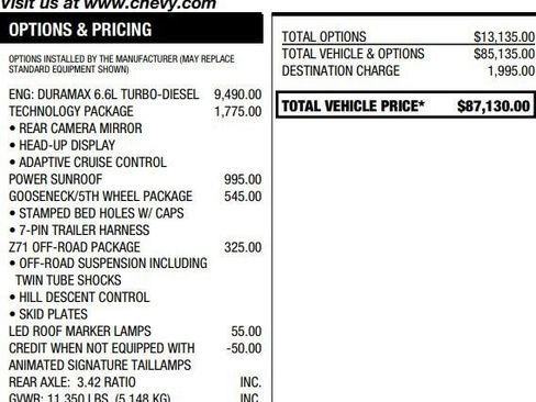 Used 2024 Chevrolet Silverado 2500 High Country w/ Technology Package AWD/4WD image 2