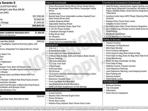 New 2026 Kia Sorento S w/ S Panoramic Sunroof Package AWD/4WD image 4