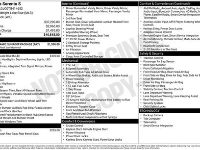 New 2026 Kia Sorento S w/ S Panoramic Sunroof Package