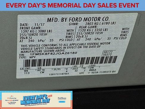 Certified 2018 Ford Explorer Limited AWD/4WD image 27