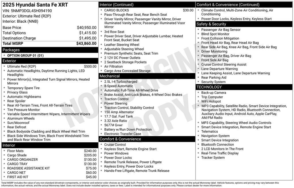 Certified 2025 Hyundai Santa Fe XRT AWD/4WD image 7