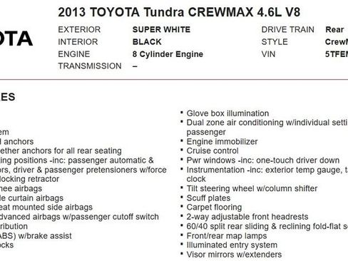 Used 2013 Toyota Tundra 2WD CrewMax w/ Tow Pkg image 16