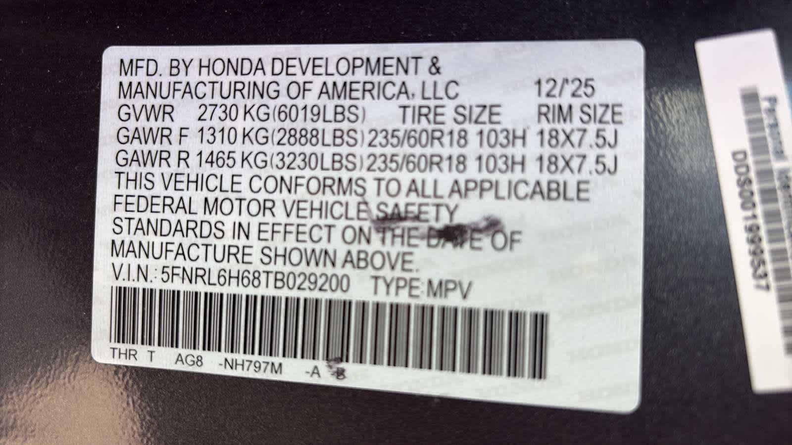 Used 2026 Honda Odyssey EX-L image 15
