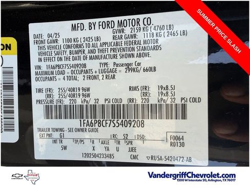 Used 2025 Ford Mustang GT Premium RWD image 26
