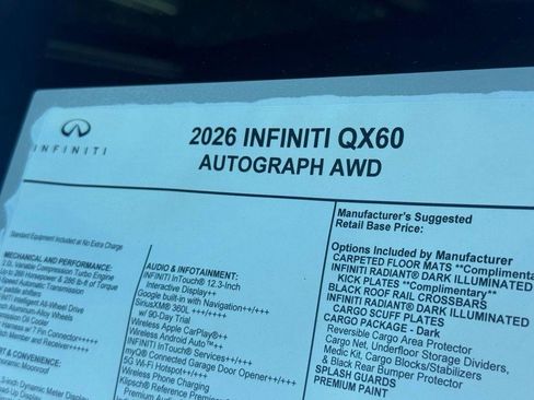 New 2026 INFINITI QX60 Autograph w/ Dark Cargo Package image 25