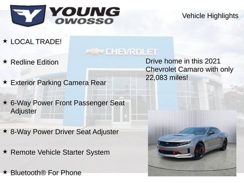 Used 2021 Chevrolet Camaro LT w/ Redline Edition RWD image 8