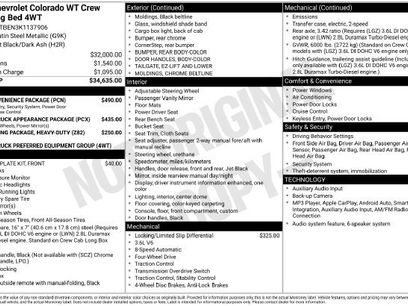 Used 2019 Chevrolet Colorado W/T w/ WT Convenience Package