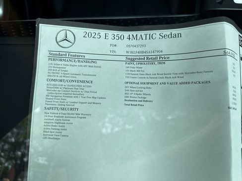 Used 2025 Mercedes-Benz E 350 4MATIC Sedan image 13