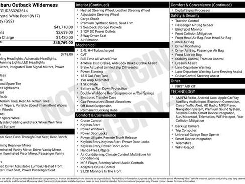Used 2025 Subaru Outback Wilderness AWD/4WD image 34