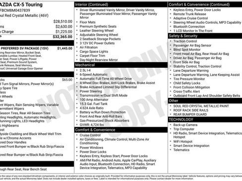 Used 2021 MAZDA CX-5 Touring w/ Touring Preferred SV Package image 25