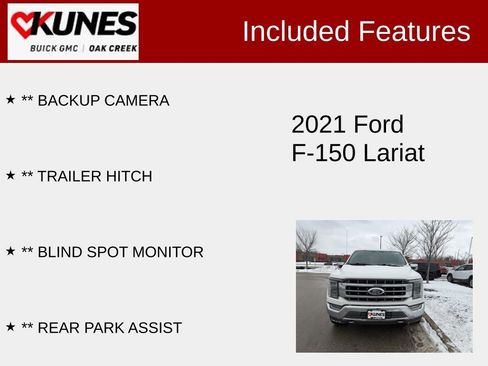 Used 2021 Ford F150 Lariat w/ Equipment Group 502A High AWD/4WD image 2