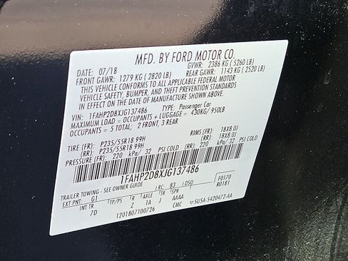 Used 2018 Ford Taurus SE FWD image 37