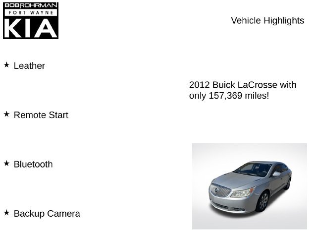 Used 2012 Buick LaCrosse Premium w/ Entertainment Package FWD image 8