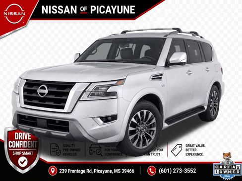 Used 2022 Nissan Armada Platinum w/ Captain's Chairs Package RWD image 1
