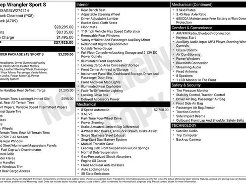 Used 2020 Jeep Wrangler Sport image 53