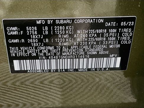 Certified 2024 Subaru Outback Limited XT AWD/4WD image 33