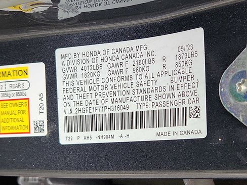 Certified 2023 Honda Civic EX image 27