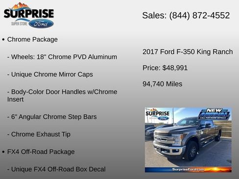 Used 2017 Ford F350 King Ranch w/ Chrome Package AWD/4WD image 6
