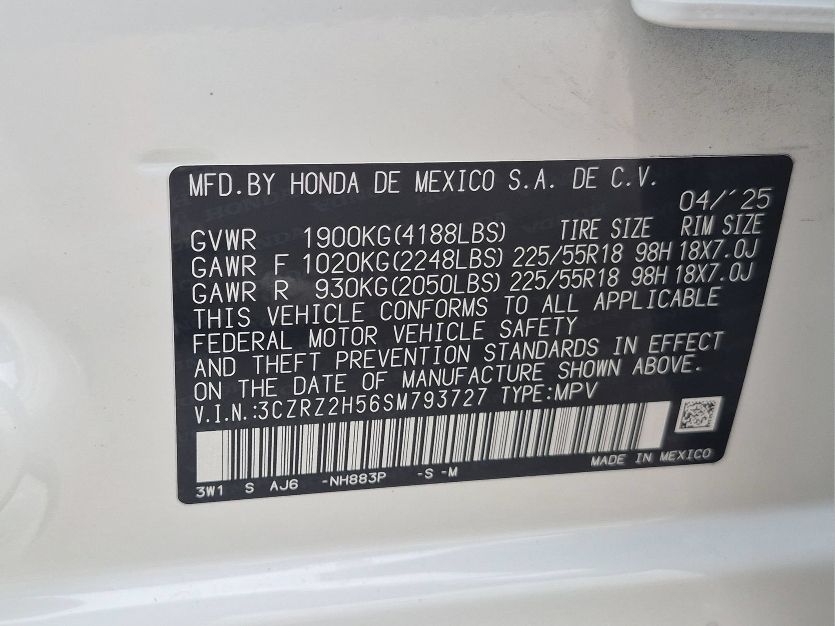 Certified 2025 Honda HR-V Sport image 25