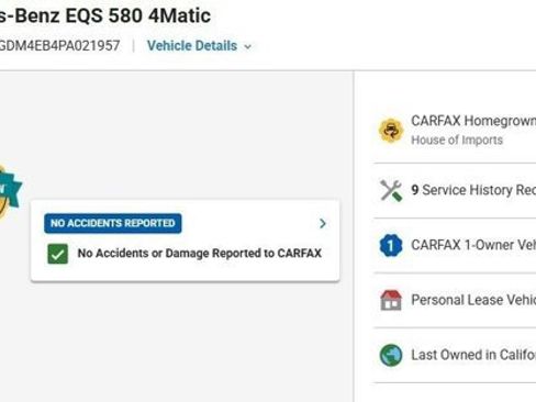 Certified 2023 Mercedes-Benz EQS 580 4MATIC SUV image 3