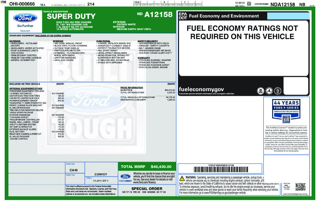Used 2022 Ford F450 XL w/ Power Equipment Group RWD image 5