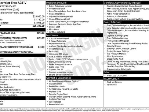 Used 2024 Chevrolet Trax ACTIV w/ Sunroof Package FWD image 6