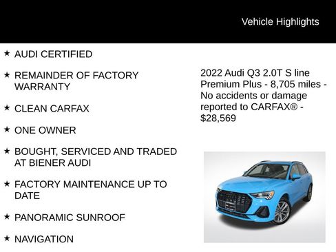 Certified 2022 Audi Q3 2.0T Premium Plus w/ Premium Plus Package image 9
