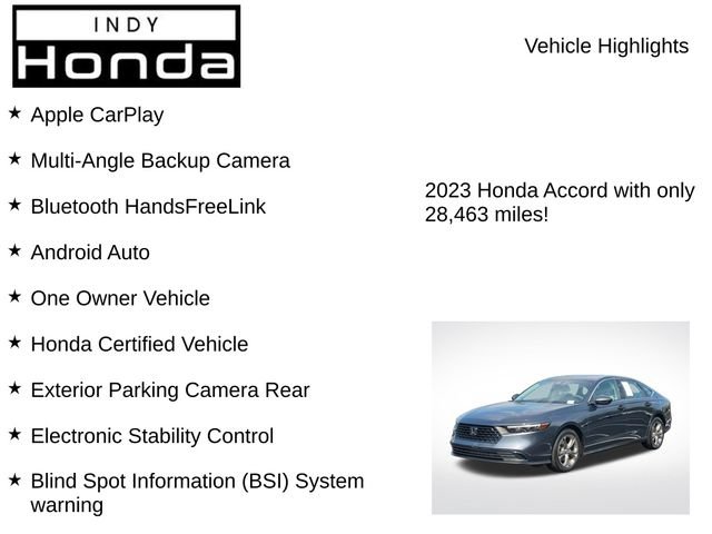 Certified 2023 Honda Accord EX image 7