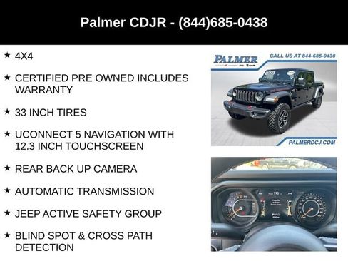 Certified 2025 Jeep Gladiator Rubicon w/ Safety Group AWD/4WD image 6
