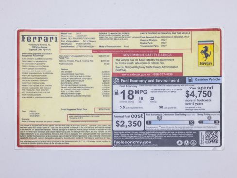 Certified 2017 Ferrari 488 Spider RWD image 95