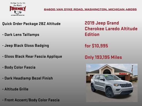 Used 2019 Jeep Grand Cherokee Altitude AWD/4WD image 10