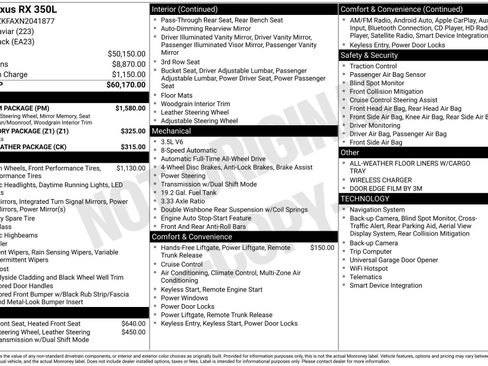 Used 2022 Lexus RX 350L Premium w/ Premium Package image 41