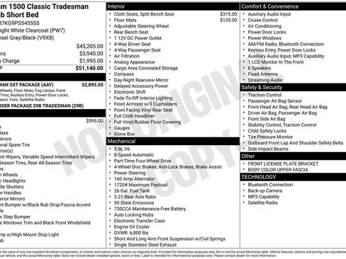 New 2023 RAM 1500 Tradesman w/ Tradesman SXT Package image 33