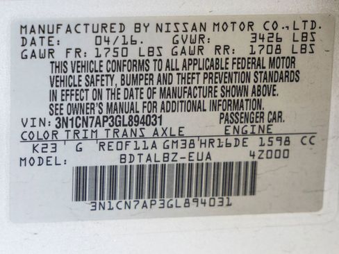 Used 2016 Nissan Versa SV image 33