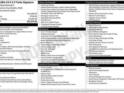 Certified 2025 MAZDA CX-5 Signature AWD/4WD image 34