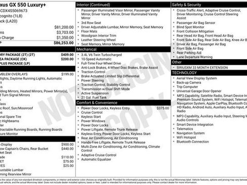 Used 2025 Lexus GX 550 w/ Accessory Package (2T) AWD/4WD image 26