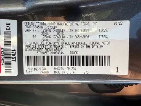 Used 2022 Toyota Tundra 1794 Edition image 41