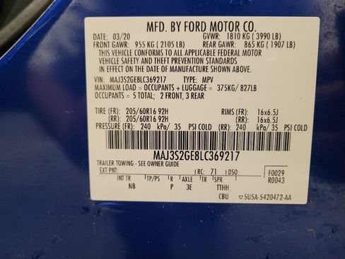Used 2020 Ford EcoSport SE FWD image 33