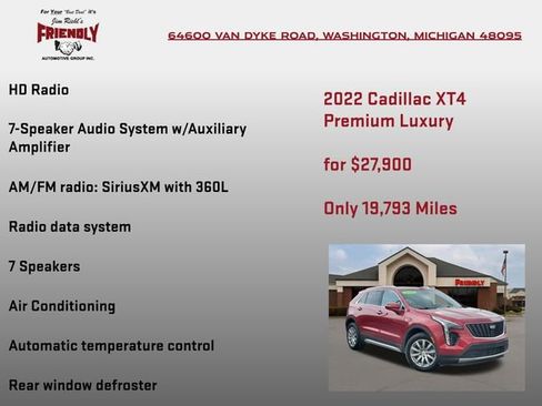 Used 2022 Cadillac XT4 Premium Luxury w/ Driver Awareness Package AWD/4WD image 20