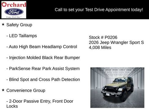 Used 2026 Jeep Wrangler Sport AWD/4WD image 13