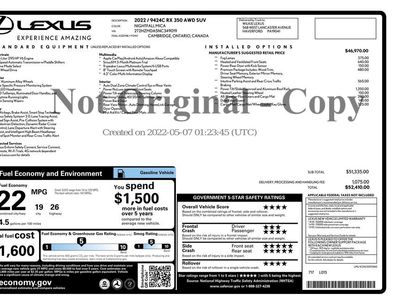 Used 2022 Lexus RX 350 AWD w/ Premium Package