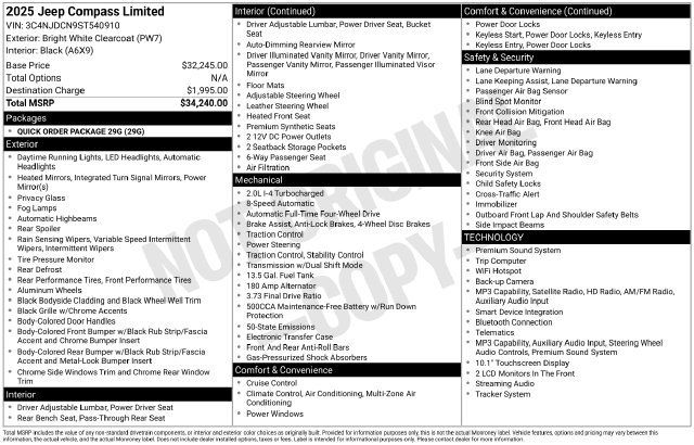Used 2025 Jeep Compass Limited AWD/4WD image 2