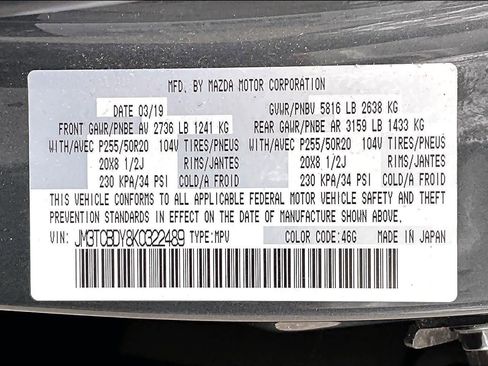 Used 2019 MAZDA CX-9 Grand Touring image 36