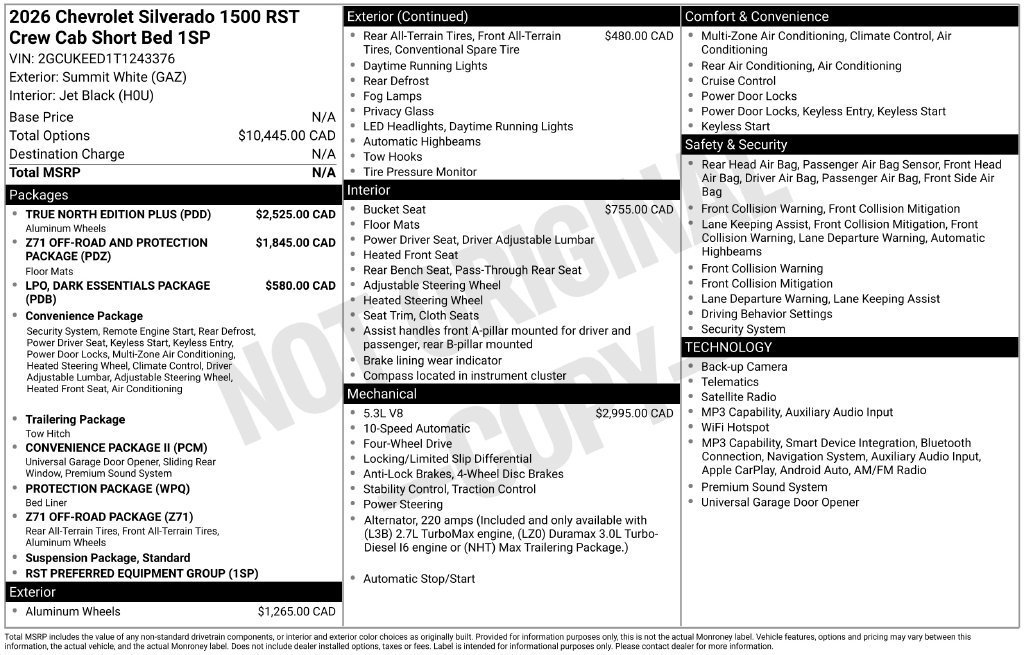 New 2026 Chevrolet Silverado 1500 RST AWD/4WD image 4