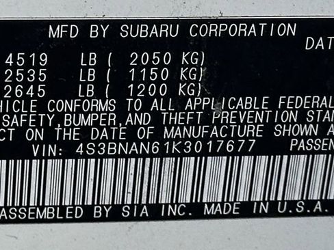 Used 2019 Subaru Legacy 2.5i Limited w/ Popular Package #2A image 53